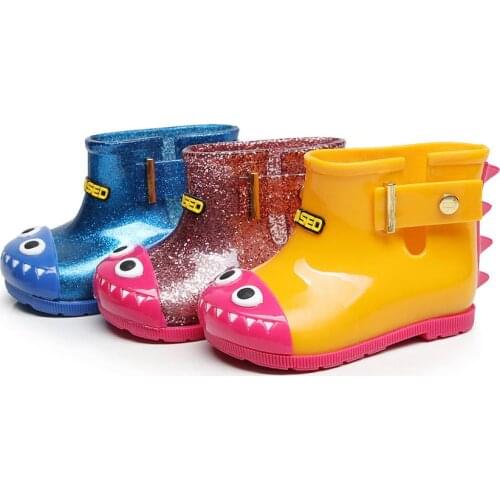Mini SED Childrens Rainboots Kids Fashion Cartoon Water shoes Dinosaur shark crocodile rain shoes Boy and Girl antiskid SH120