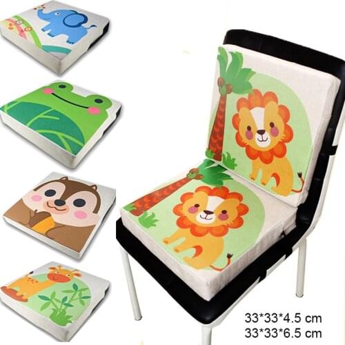 Portable Baby Safety Dining Chair Increase Pad Cushion 33x33x6.5 cm Thick Washable Toddler Feeding High Chair Booster Cushion