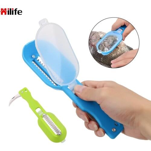 Scaler and knife Fish scales Scraper Clam Opener Fish Cleaning Tools Kitchen Gadgets Fish Scales Skin Remover