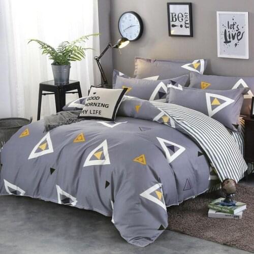 55 Geometric 4pcs Girl Boy Kid Bed Cover Set Duvet Cover Adult Child Bed Sheets And Pillowcases Comforter Bedding Set 2TJ-61006