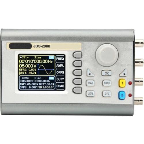 JDS2900-30M Function Arbitrary Waveform Signal Generator DDS 2CH Pulse Signal Sources AC100-240V