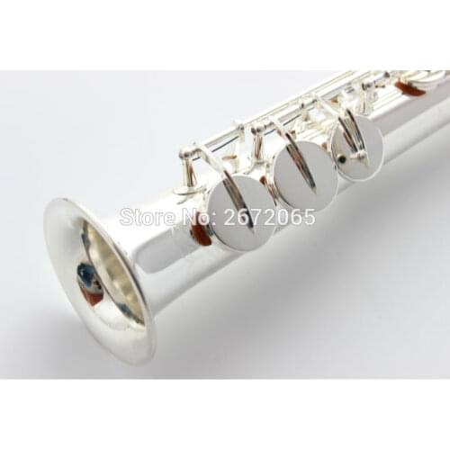 Beautiful Brass Silver Plated B Flat Soprano Saxophone B Flat Saxophone High Quality Playing Musical Instrument Free Shipping