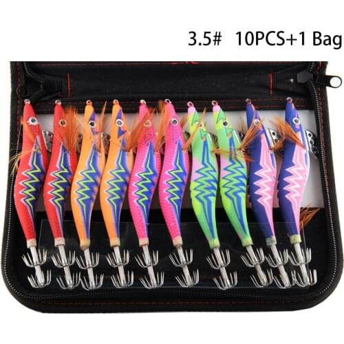 Shrimp jigs Fishing Tackle 10pcs/bag Artificial Shrimp Lure Jigging2.5 3.5 3.0 Japanese Squid Hook Octopus Bait Squid jigs