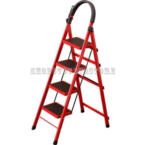 Ladder Household Multi-function Retractable Folding Ladder Indoor Miter Ladder Widened Four Five Six Step Ladder Pedal Thickened