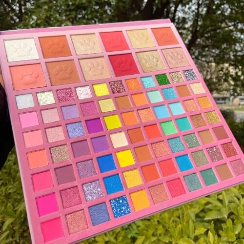 Hot 89 Colors Purple Fox Eye Shadow Shimmer Matte Easy to Color No Falling out Large Plate Eye Shadow Long-lasting Natural