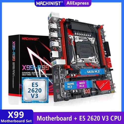 MACHINIST X99 Motherboard LGA2011-3 Set Kit With Xeon E5 2620 V3 Processor Support 4*DDR4 3600mhz MHz RAM Memory M-ATX X99-RS9