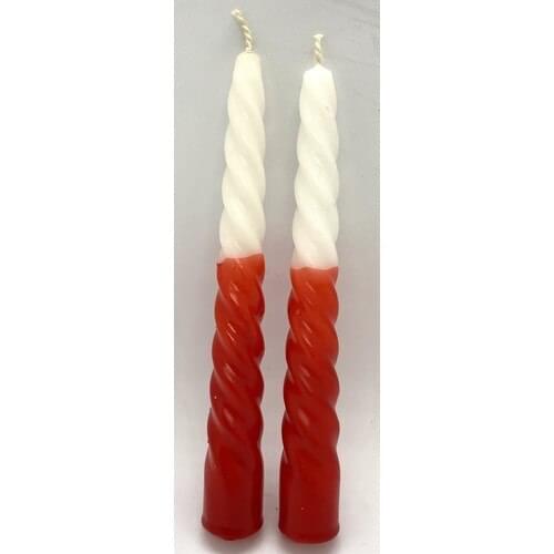 Missi 2li Gradient Red Twisted Candlestick Candle