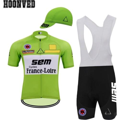 The 2019 New team Go Pro Man No. 71 sem green Retro cycling Jersey suit Bike Shorts 9D Gel Pad Riding suit ropa ciclismo hombre
