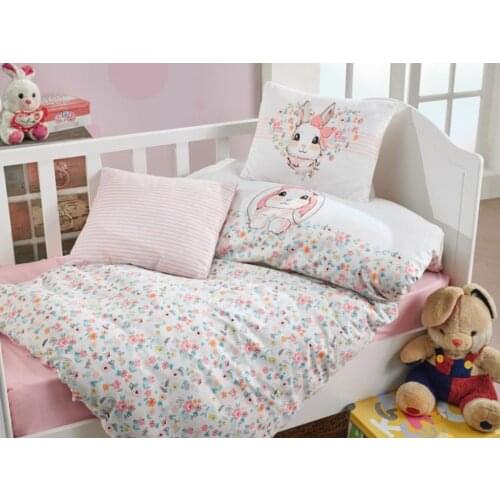 Cottonbox Baby Duvet Cover Set Bunny Pink