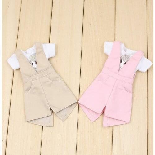Outfits for Blyth doll suspender skirt with shirt for the fashion dressing 1/6 BJD