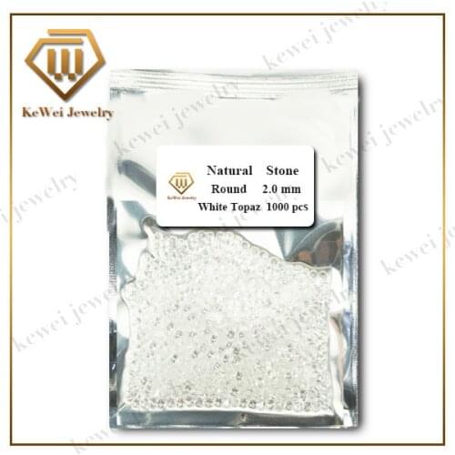 Natural White Topaz Wax Setting Fire 1.0mm-3.5mm 100pcs Good Quality High Temperature Nature White topaz Stone For Jewelry