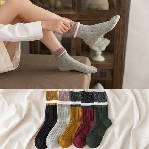 10 Pair/set Socks Autumn Winter Japanese College Style Cotton Socks Manufacturer Wholesale Girl Sock Cute