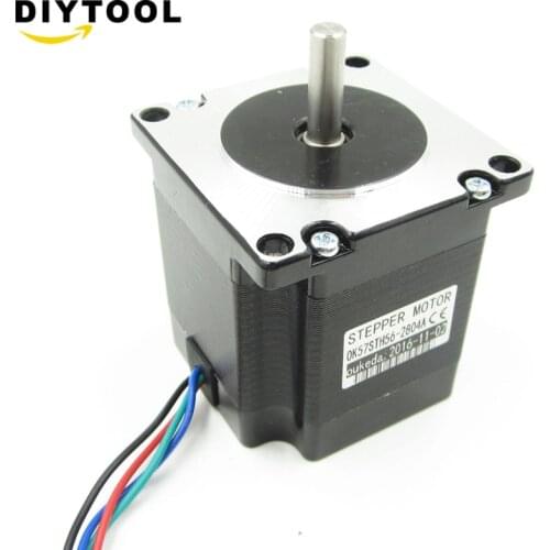 DC 24V Nema 23 Stepper Motor Step Motor Single Shaft Motor de passo 12.6Kgcm 1.8Degre 4Leads 56mm 4 Channel