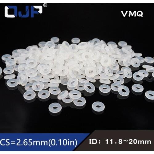 10PCS/lot Silicon Ring Silicone O ring 2.65mm Thickness ID11.8/12.5/13.2/14/15/17/18/19/20mm Rubber O-Ring Seal Oil Ring Gasket