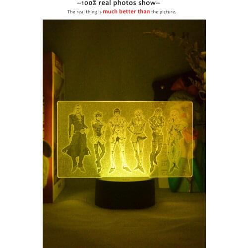 3D Atmosphere Picture Lamp LED Light Anime Bluetooth Base JOJOs Bizarre Adventure Golden Wind Child Bedroom Decor Gift