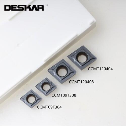10PCS DESKAR CCMT09T304 CCMT09T308 CCMT120404 CCMT120408 LF6008 CNC Lathe Cutter Cutting Carbide Inserts Turning Tools For Metal