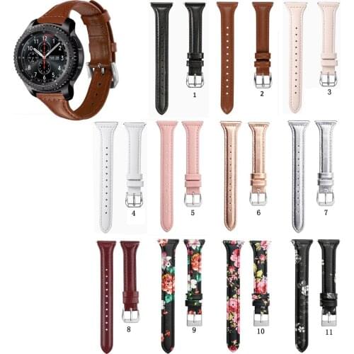 20mm 22mm Slim Genuine Leather Band Strap for Samsung Gear S3 Frontier S3 Classic for Samsung Watch3 45mm Watchband accessories