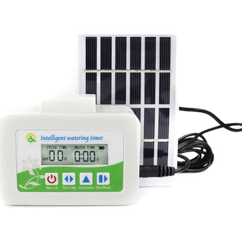 Solar Intelligent Watering Timer Set Sun-proof Corrosion Resistant Wear-resistant Digital Display Silent Motor With Solar Panel