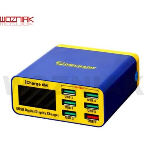 MECHANIC icharge 6M QC 3.0 USB multi port charger Mobile phone tablet fast charging Intelligent digital display Multi interface