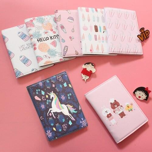 14*10cm Cartoon Fruit Print Passport Holder Fashion Women Travel Documents Protect Bag Waterproof Cute PU Leathe Passport Cover