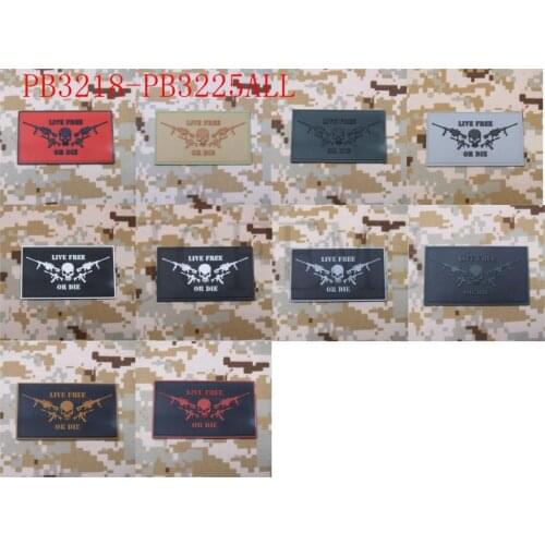 LIVE FREE OR DIE tactical military 3D PVC patch