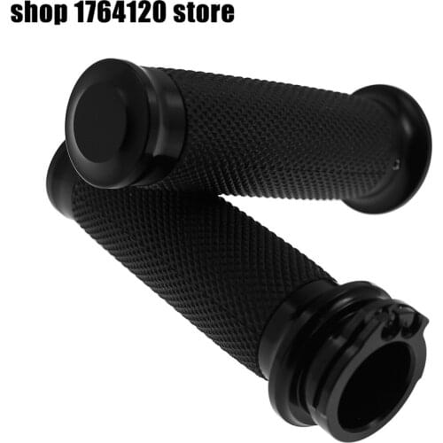 1 Pair Motorcycle Universal 1"25mm Handle Bar Hand grips Black/Chrome For Harley Sportster 883 1200 XL XR VRSC Softail Touring