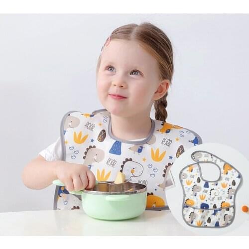 1PC Baby Bibs Waterproof Feeding Bibs Cartoon Children Bibs Burp Cloths Uptake Dirt-proof Childrens Saliva Pockets Baby Bibs