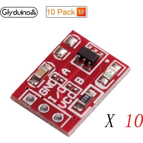 Glyduino 10PCS TTP223 Touch Key Switch Module touch Button Capacitive Switches Self-Locking/No-Locking Capacitive Touch Switches