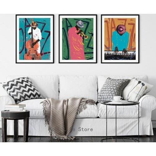 Abstract Graffiti Music Posters Modern Jazz Prints Gift for Musician Canvas Painting Nordic Wall Pictures for Living Room Decor