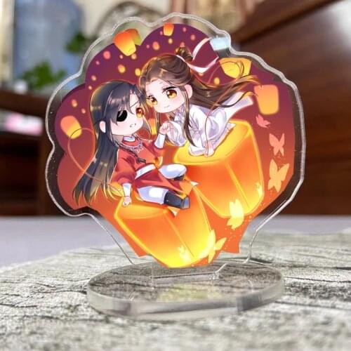 Anime Tian Guan Ci Fu Scum Villain Self Saving System Acrylic Stand Model Keychain Figure Keyrings Pendant Decor Toys Cosplay