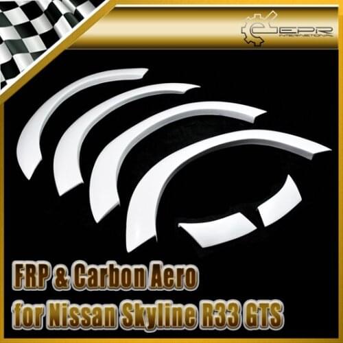Car Styling For Nissan Skyline R33 GTS 400R FRP Fiber Glass Wheel Arches (6pcs) In Stock