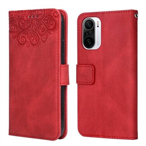 For Xiaomi Redmi K40 Pro Flower Embossing Case Coque for Redmi K40 Pro Wallet Flip Leather Case for Xiaomi K40 Pro Cover