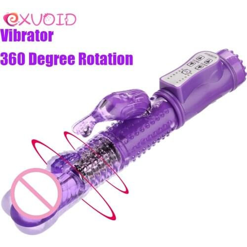 EXVOID Vibrators Sex Toys for Women Mermaid Dual Vibration Wand Dildo Vibrator Rotating Bead Rods AV sex machine Adult products