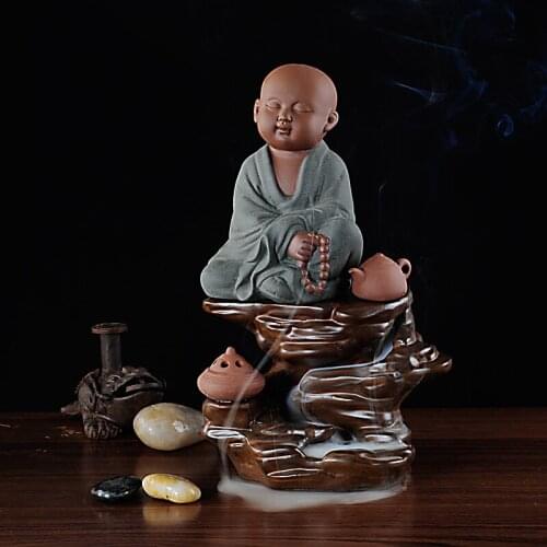 Ceramic incense burner back Q novices cone incense Tower waterfall tour smoked fragrance of sandalwood furnace promotion