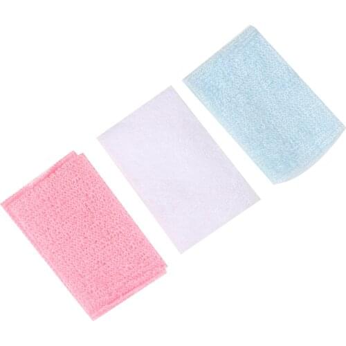 3Pcs pink/white/blue 1/12 Mini Bathroom Hand Towel Model Toys Dollhouse Miniature Accessories Diy Furniture Toy