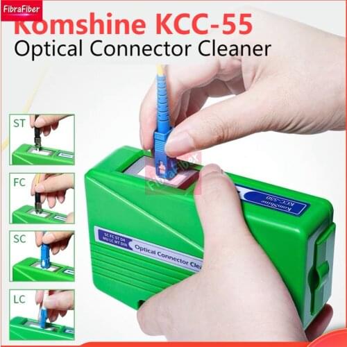 Optical Fiber Connector Cleaner KCC-55 Fiber Conector Cleaning Box Cassette 500 Times Cassette Cleaner
