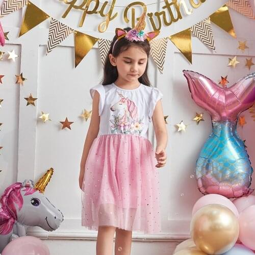 Princess Dresses For Girls Birthday Unicorn Dress Toddler Summer Clothes Baby Fancy Clothing Robe Enfant Fille Vestidos Disfraz