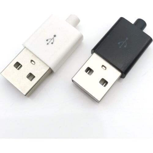 10set Welded Wire Connector With case USB 2.0 jack Type-A USB 3.0 Male Plug 2A/5A large current Connection adapter accessories