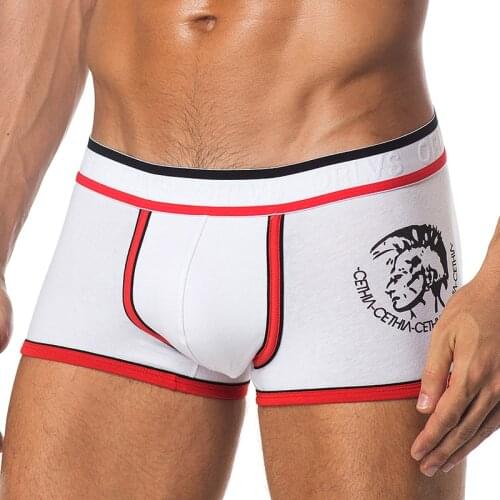 ORLVS Boxers Shotrs Micro Elasticity Male Underpants Moderation Fit Style Soft Feeling Wallop Of Fine StripeS Cotton Underwear