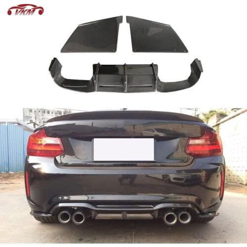 2 Series Carbon Fiber Rear Bumper Diffuser Lip Splitters for BMW 2 Series F87 M2 2016 2017 2018 Back Bumper Guard Car Styling
