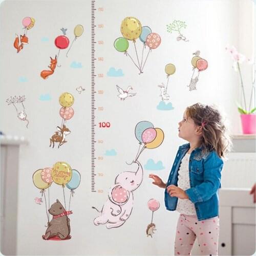 Balloon animal height stickers childrens room kindergarten classroom decoration wall stickers murals home decals for kids rooms