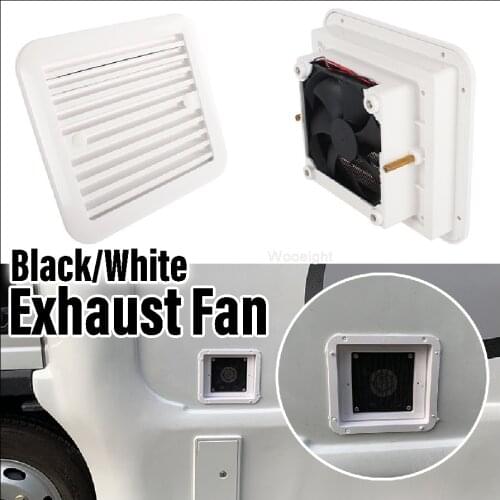 Wooeight 12V Exhaust Fan Fridge Vent With Fan For RV Trailer Caravan Side Air Outlet Ventilation Fan Car Replacement Accessories