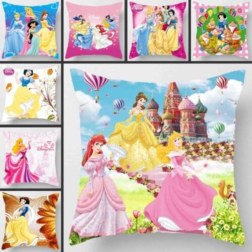 Disney Princess Cinderella Bella Women Decorative/nap Pillow Cases Cushion Cover 1 Piece on Bed Sofa Children Birthday Gift
