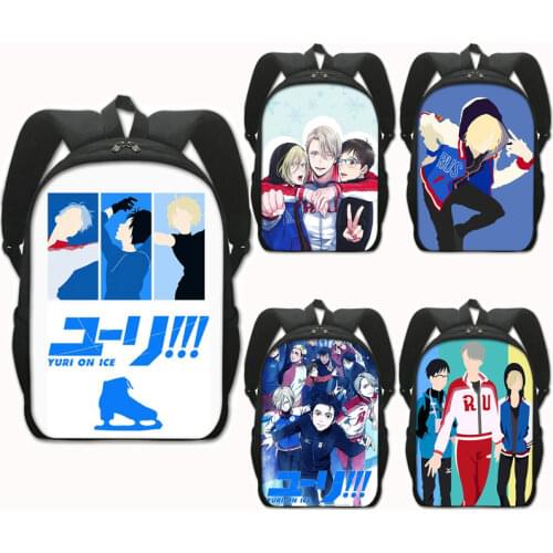 Japanese Anime Yuri on Ice Backpack for Teenager Girls Boys School Bags BL Yaoi Manga Backpack Book Bag Women Men Travel Bag