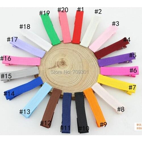1.8"Single Prong Ribbon Lined Hair Clip For Girl Hairpins 100pcs Bobby Pin
