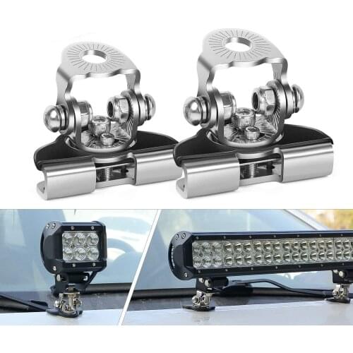 1Pair Car Light Holder Engine Hood Cover Pillar Edge Lamp Clamp Bracket Adjustable Offroad SUV Led Work Light Mounting Clip