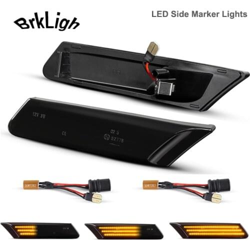 2Pcs LED Dynamic Side Marker Turn Signal Light Lamps For Porsche 911 Carrera 997 GTS GT2 GT3 Targa Turbo Cayman Boxster 987
