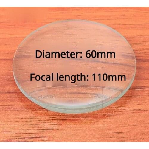 3Pice Support Customized Mobile Phone Shoebox Simple Projector Glass Magnifying Glass Lens Diameter 60MM Focal Length 110MM
