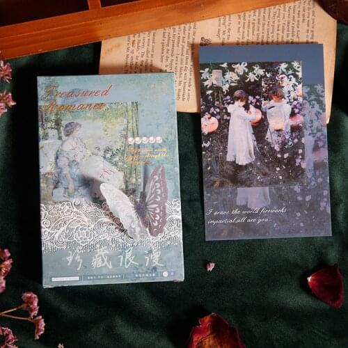 30 Pcs/Set Treasured Romance Series Postcard Vintage Van Gogh Oil Painting Greeting Blessing Cards DIY Journal Decoration