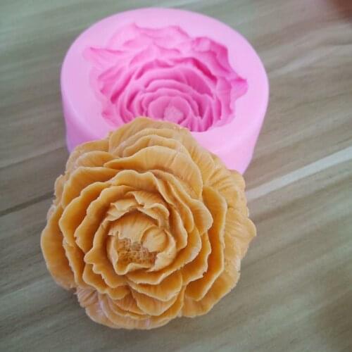3D flower Soap Mold Silicone Cake Candle Mould DIY Craft Peony Soap Making Molds